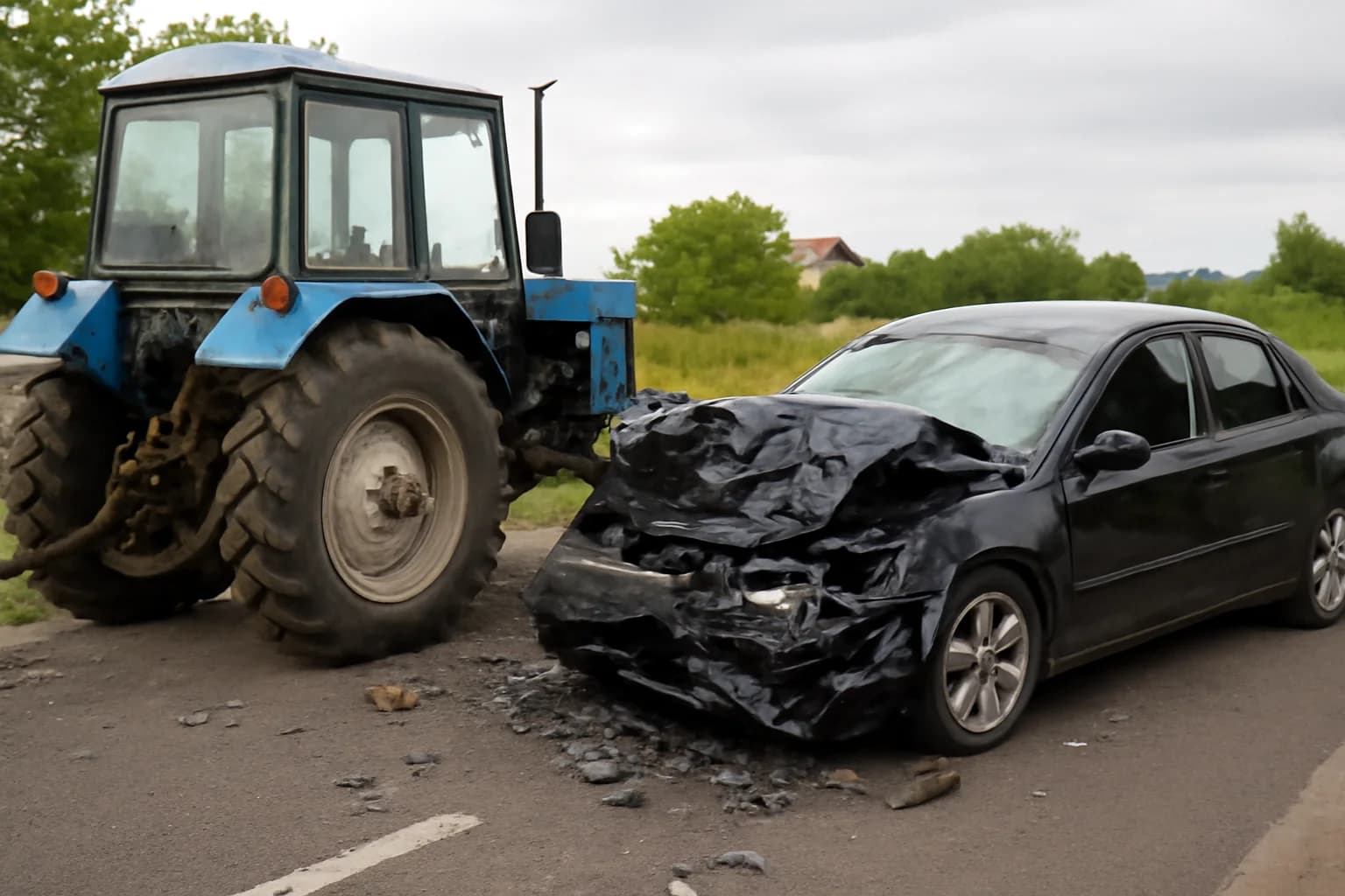 Băiat de 6 ani și mama sa, răniți într-un accident teribil provocat de un tractor în Timișoara. Impact devastator pe un drum din județul Timiș.