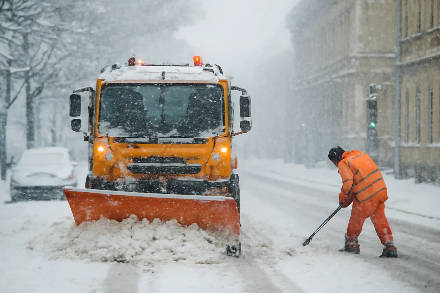 Ninsoare puternică la Timișoara pe 8 ianuarie, peste 200 de oameni la deszăpezire în oraș