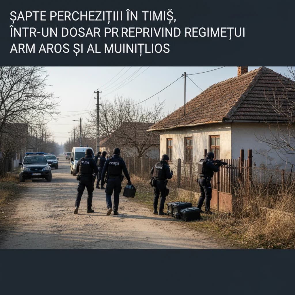 Șapte acțiuni operative în Timiș pentru investigarea încălcărilor legii armelor și munițiilor