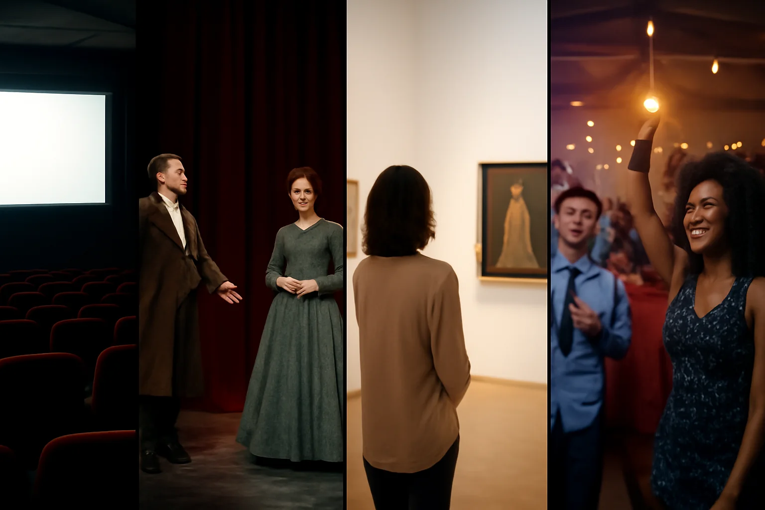 filme, teatru, expoziții și petreceri pentru o zi plină de distracție.